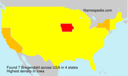 Surname Bregendahl in USA Surname Bregendahl in USA