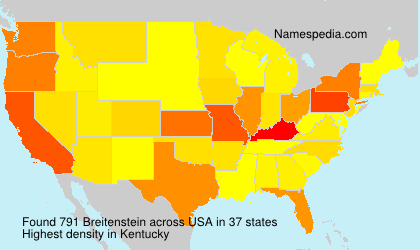 Surname Breitenstein in USA Surname Breitenstein in USA