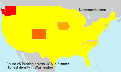 Surname Breiting in USA Surname Breiting in USA