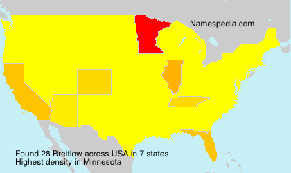 Surname Breitlow in USA Surname Breitlow in USA