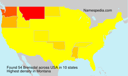 Surname Brensdal in USA Surname Brensdal in USA