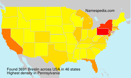 Surname Breslin in USA Surname Breslin in USA