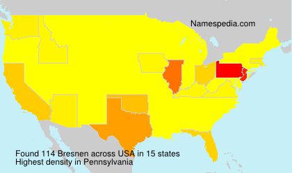 Surname Bresnen in USA Surname Bresnen in USA