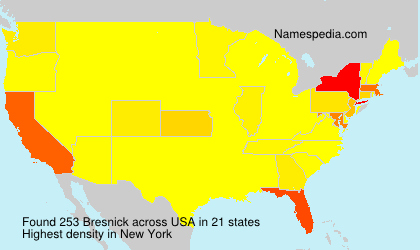 Surname Bresnick in USA Surname Bresnick in USA