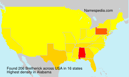 Surname Bretherick in USA Surname Bretherick in USA