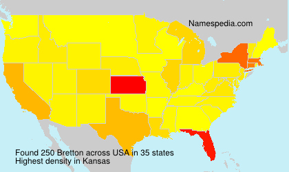 Surname Bretton in USA Surname Bretton in USA