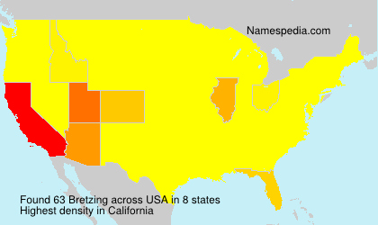 Surname Bretzing in USA Surname Bretzing in USA