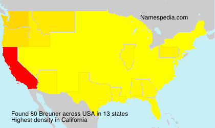 Surname Breuner in USA Surname Breuner in USA