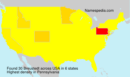 Surname Breustedt in USA Surname Breustedt in USA