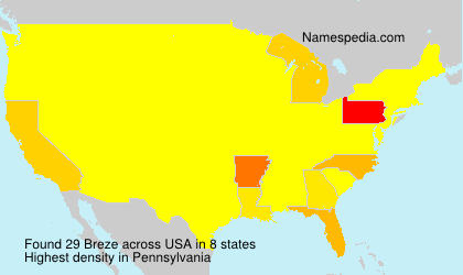 Surname Breze in USA Surname Breze in USA