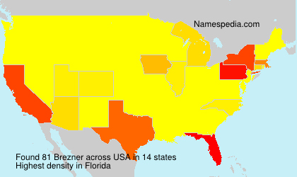 Surname Brezner in USA Surname Brezner in USA