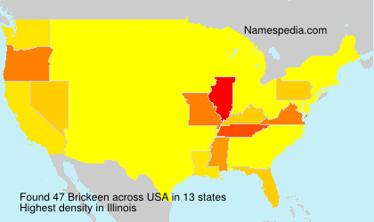 Surname Brickeen in USA Surname Brickeen in USA