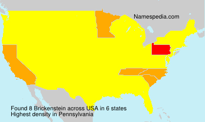 Surname Brickenstein in USA Surname Brickenstein in USA