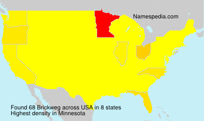 Surname Brickweg in USA Surname Brickweg in USA