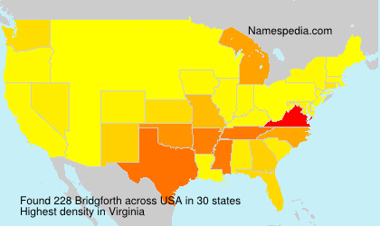 Surname Bridgforth in USA Surname Bridgforth in USA