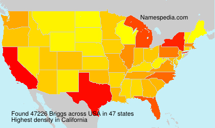 Surname Briggs in USA Surname Briggs in USA