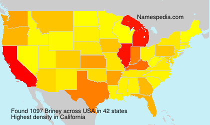 Surname Briney in USA
