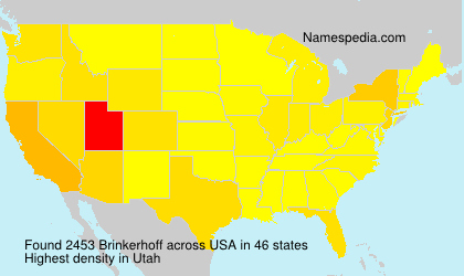 Surname Brinkerhoff in USA Surname Brinkerhoff in USA