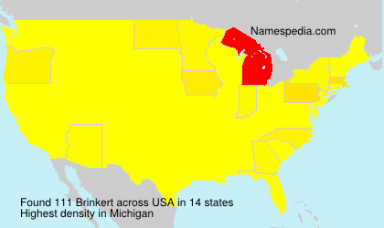 Surname Brinkert in USA