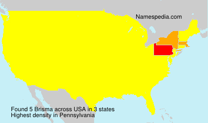 Surname Brisma in USA Surname Brisma in USA
