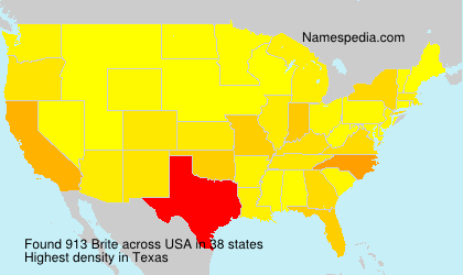 Surname Brite in USA Surname Brite in USA