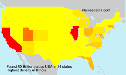 Surname Britter in USA Surname Britter in USA