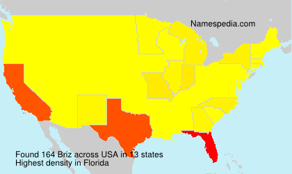 Surname Briz in USA Surname Briz in USA
