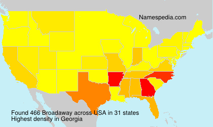 Surname Broadaway in USA Surname Broadaway in USA