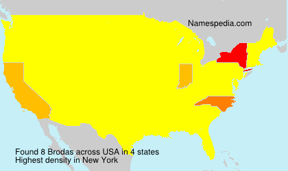 Surname Brodas in USA