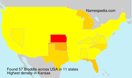 Surname Broddle in USA Surname Broddle in USA