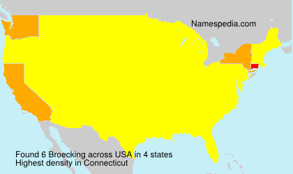 Surname Broecking in USA Surname Broecking in USA