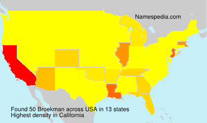 Surname Broekman in USA Surname Broekman in USA