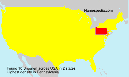 Surname Brogneri in USA Surname Brogneri in USA