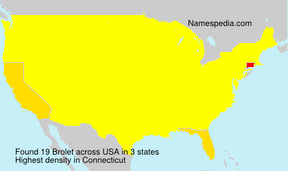Surname Brolet in USA Surname Brolet in USA