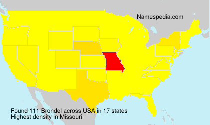 Surname Brondel in USA