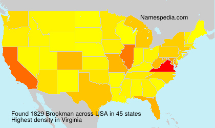 Surname Brookman in USA Surname Brookman in USA