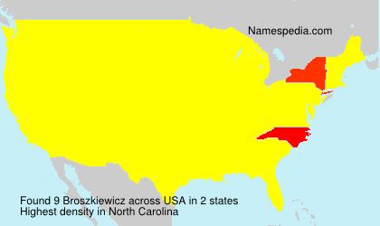 Surname Broszkiewicz in USA Surname Broszkiewicz in USA
