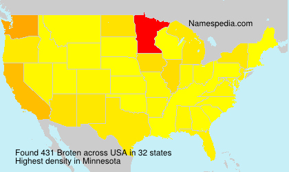 Surname Broten in USA Surname Broten in USA