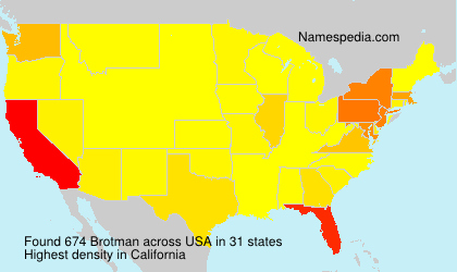Surname Brotman in USA