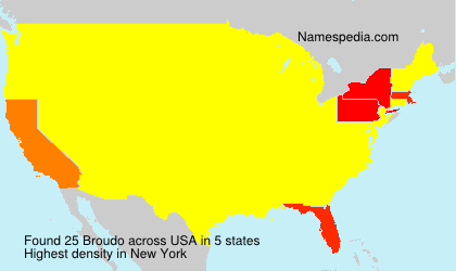 Surname Broudo in USA Surname Broudo in USA