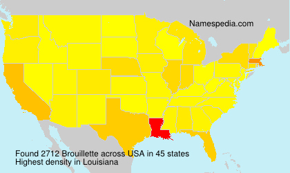 Surname Brouillette in USA Surname Brouillette in USA