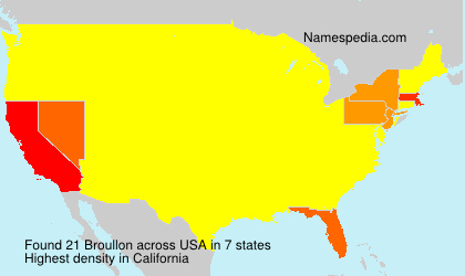 Surname Broullon in USA Surname Broullon in USA