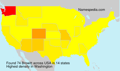 Surname Browitt in USA Surname Browitt in USA