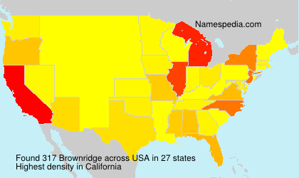 Surname Brownridge in USA Surname Brownridge in USA