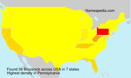 Surname Brozenick in USA Surname Brozenick in USA