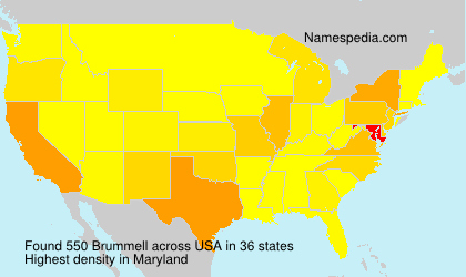 Surname Brummell in USA