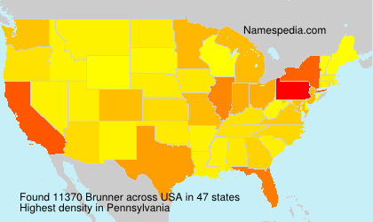 Surname Brunner in USA Surname Brunner in USA