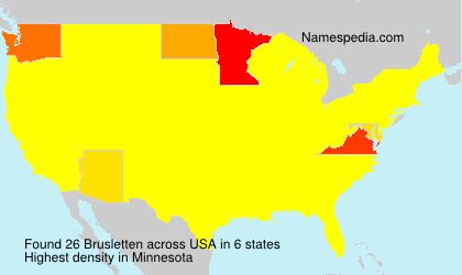 Surname Brusletten in USA Surname Brusletten in USA