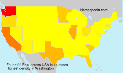 Surname Brux in USA Surname Brux in USA