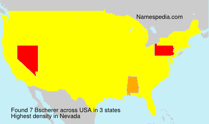 Surname Bscherer in USA
